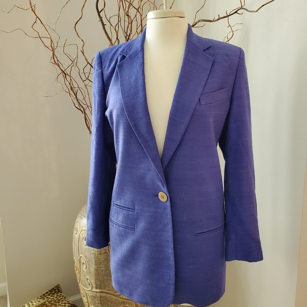 EUC Valerie Steven's Silk Blazer - Picture 2 of 6